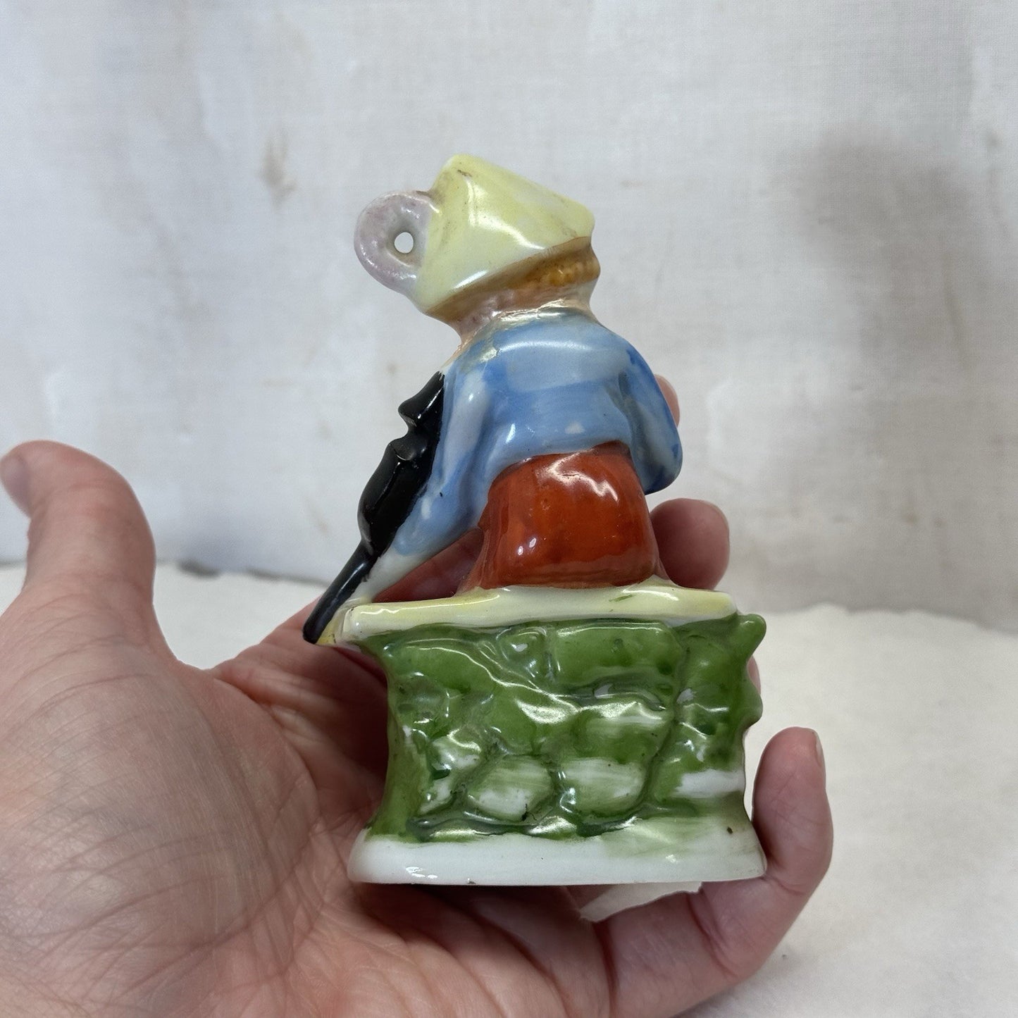 Occupied Japan Figurine Musician Boy Vintage