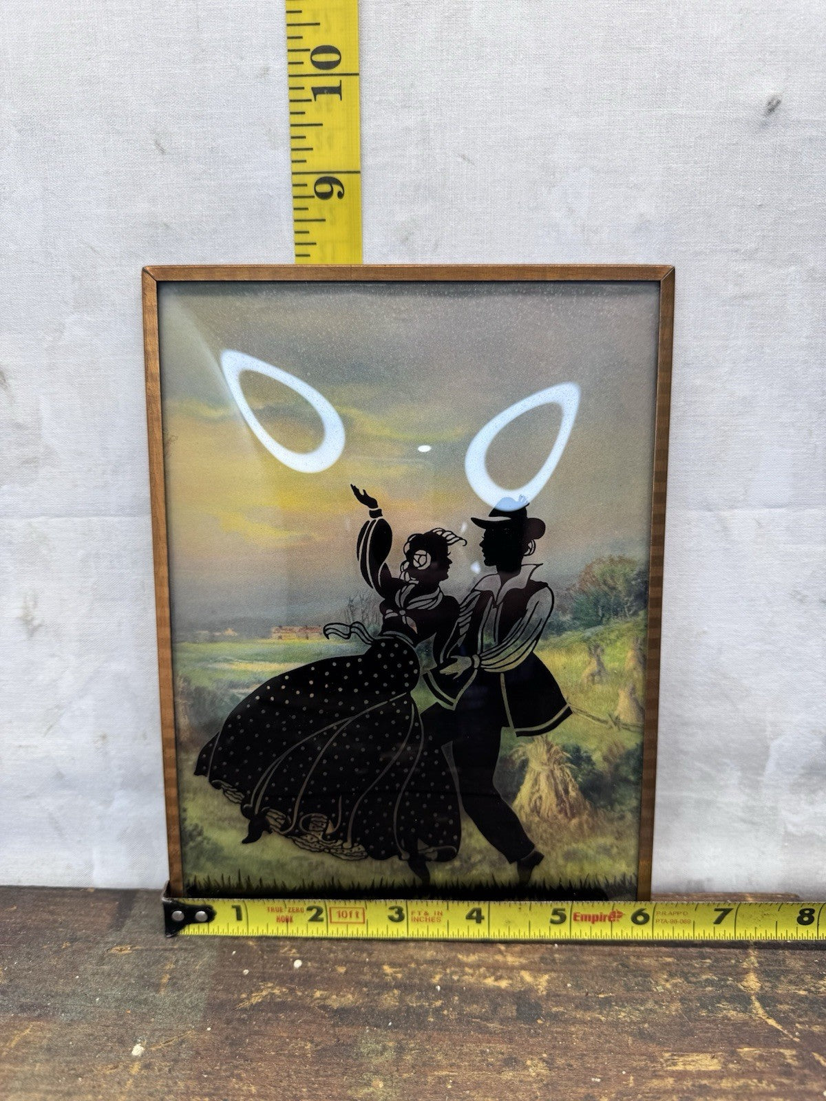 Reverse Silhouette Painting Antique #1481
