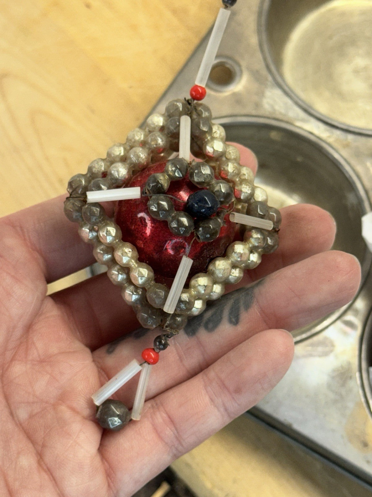 Victorian Glass Bead Ornament #1576