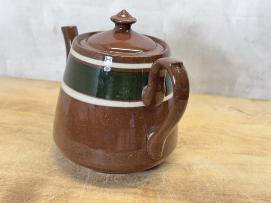 Vintage Brown Betty Ceramic Tea Pot  #S-1814