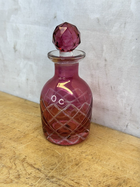 Crystal Perfume India Bottle Vtg #S-1699