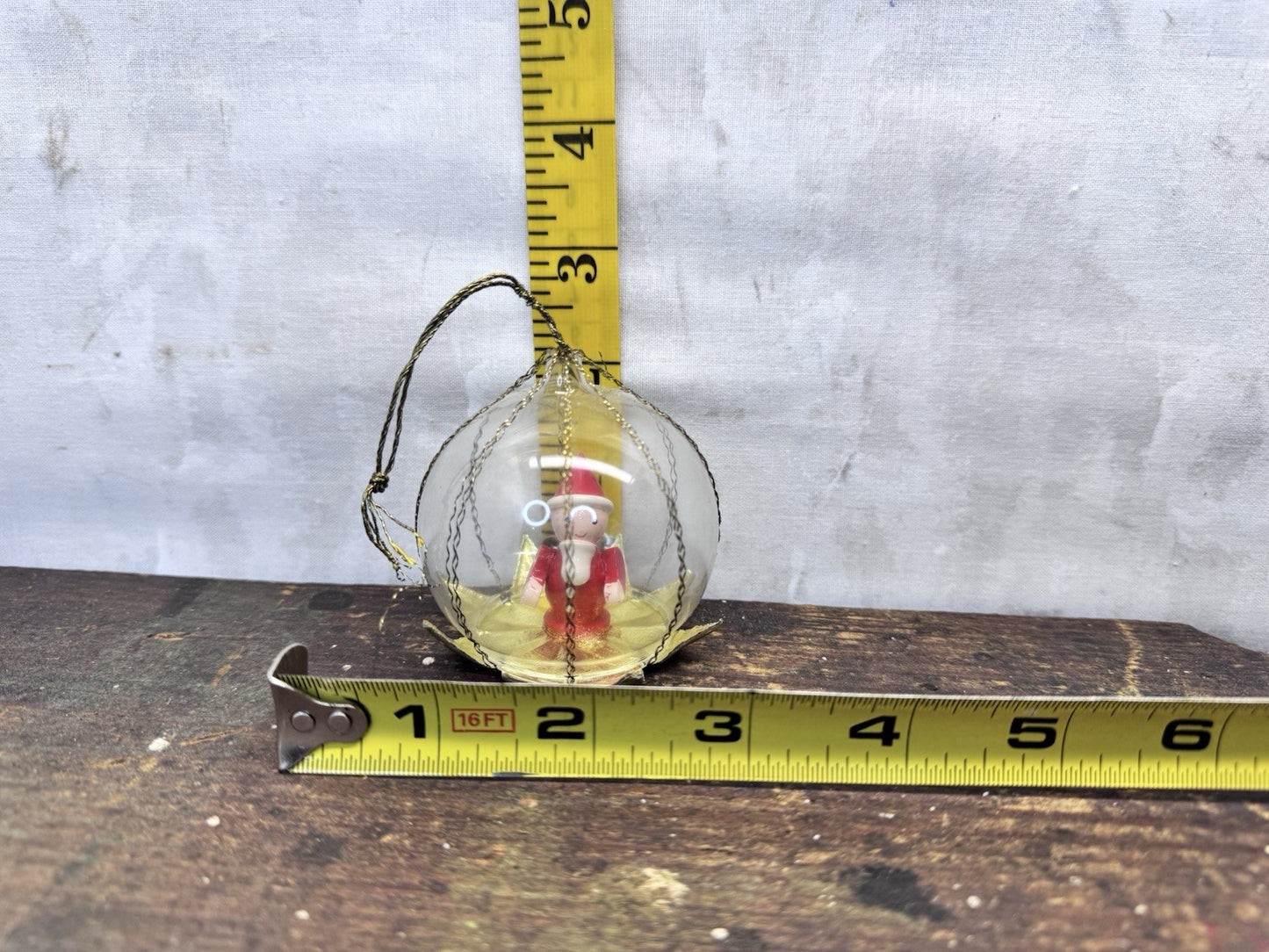 West Germany Santa Christmas Ornament #1055
