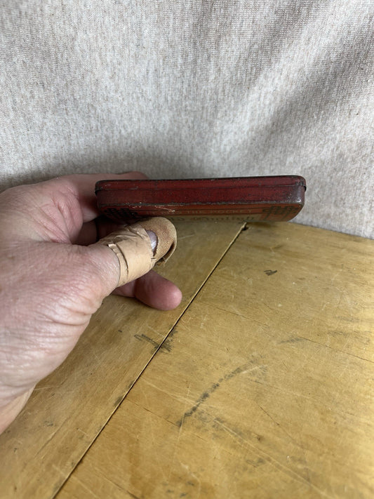 Old English Curve Cut Vintage Empty Tin