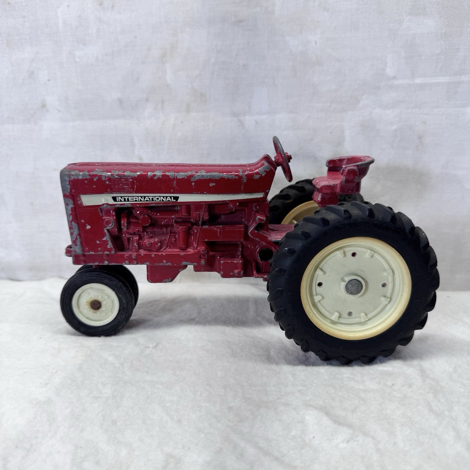 International Red Farm Tractor Metal Toy Vintage