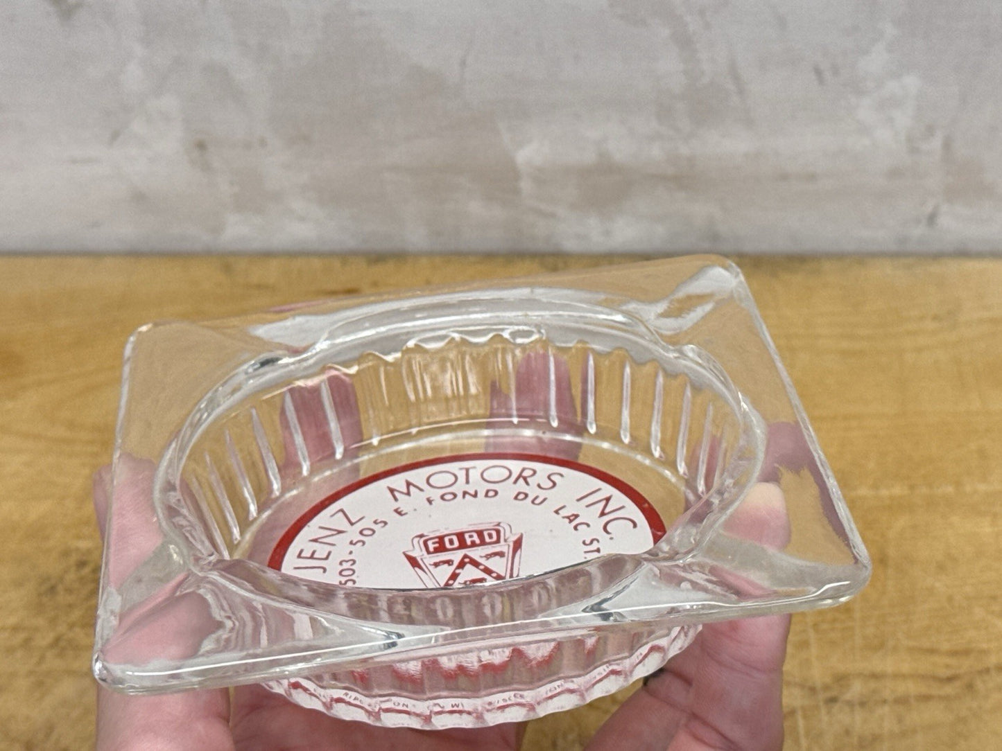 Jenz Motors INC. Ripon Wisconsin Ford Vintage Ashtray #1128