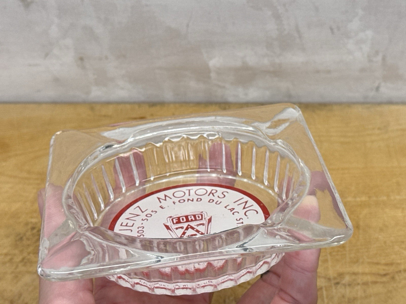 Jenz Motors INC. Ripon Wisconsin Ford Vintage Ashtray #1128