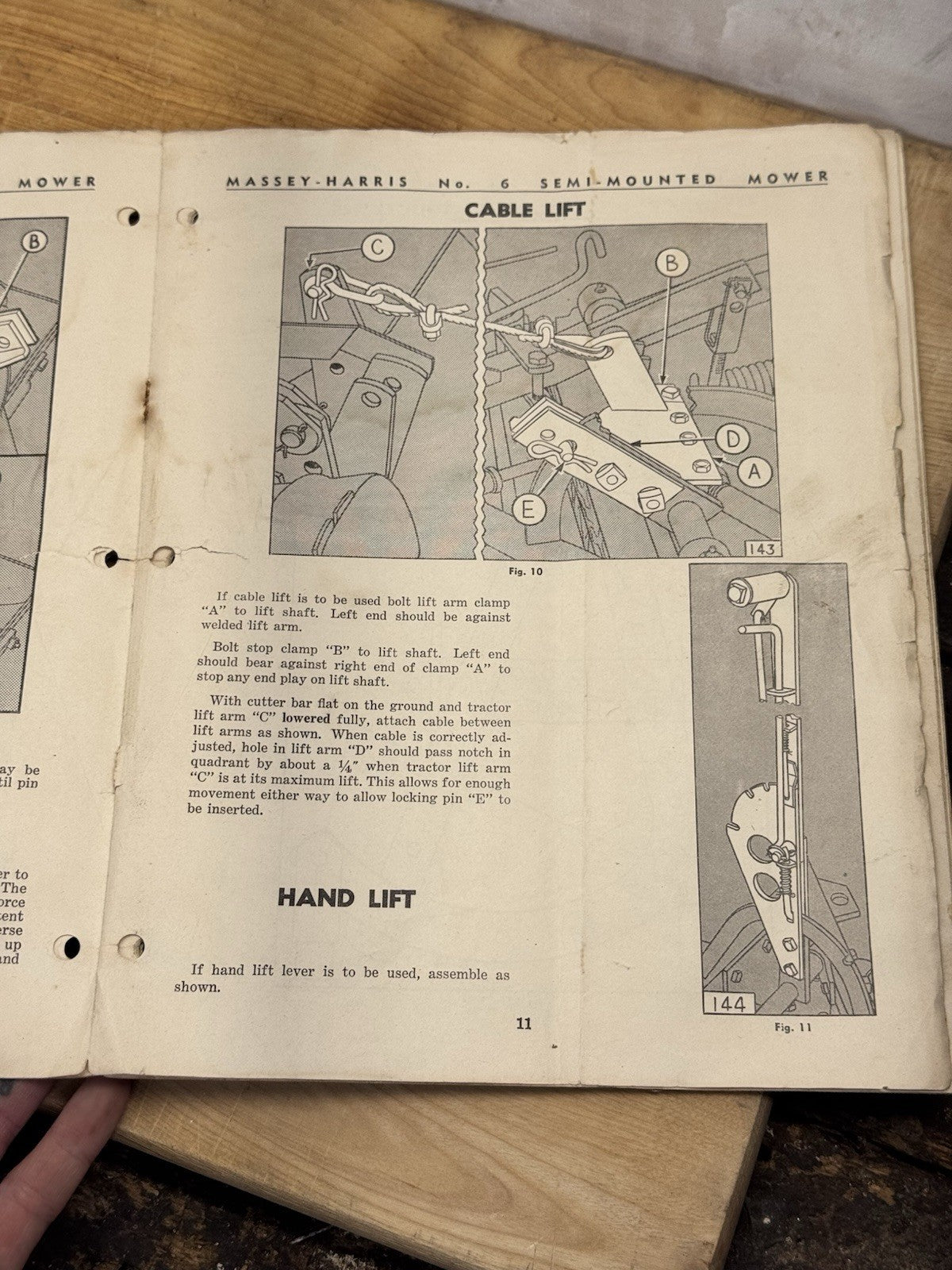 Massey-Harris No. 6 Mower Operating Instructions Vtg #1240