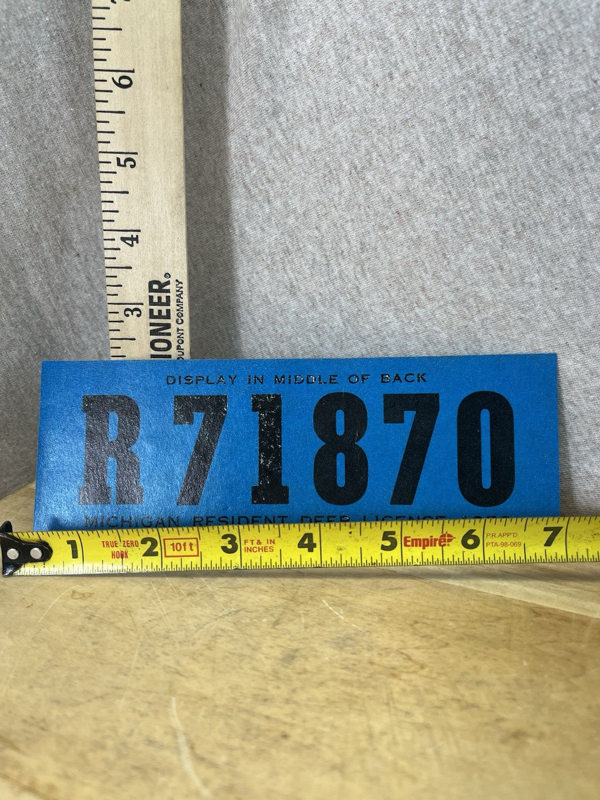 Michigan 1956 Resident Deer Back Tag (R71870)