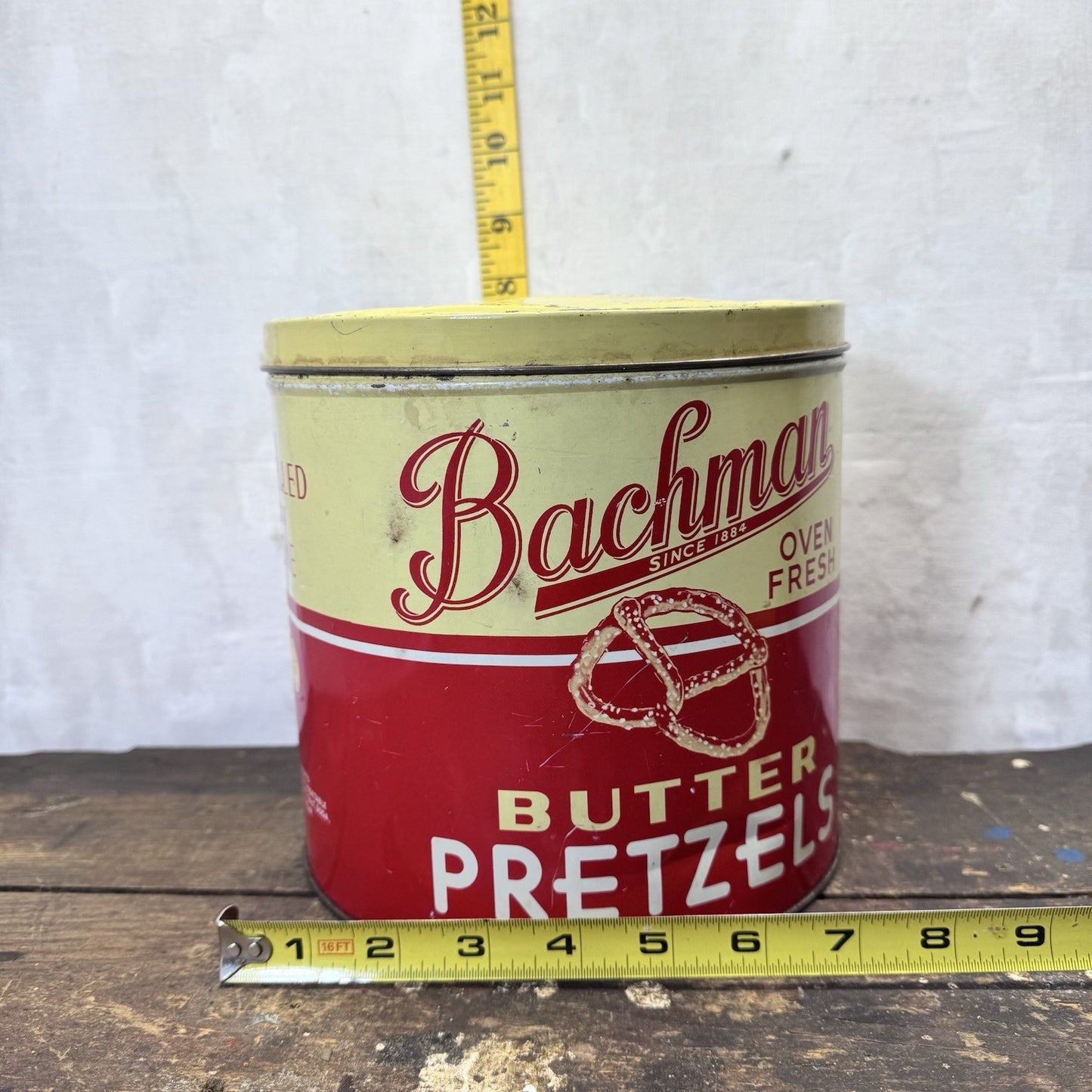 Bachman Butter Pretzels Tin Vintage Empty