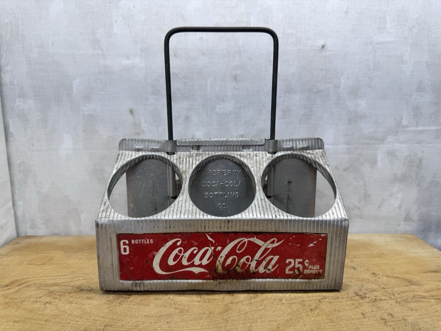 Coca Cola Metal Tin Carrier Vintage #1098