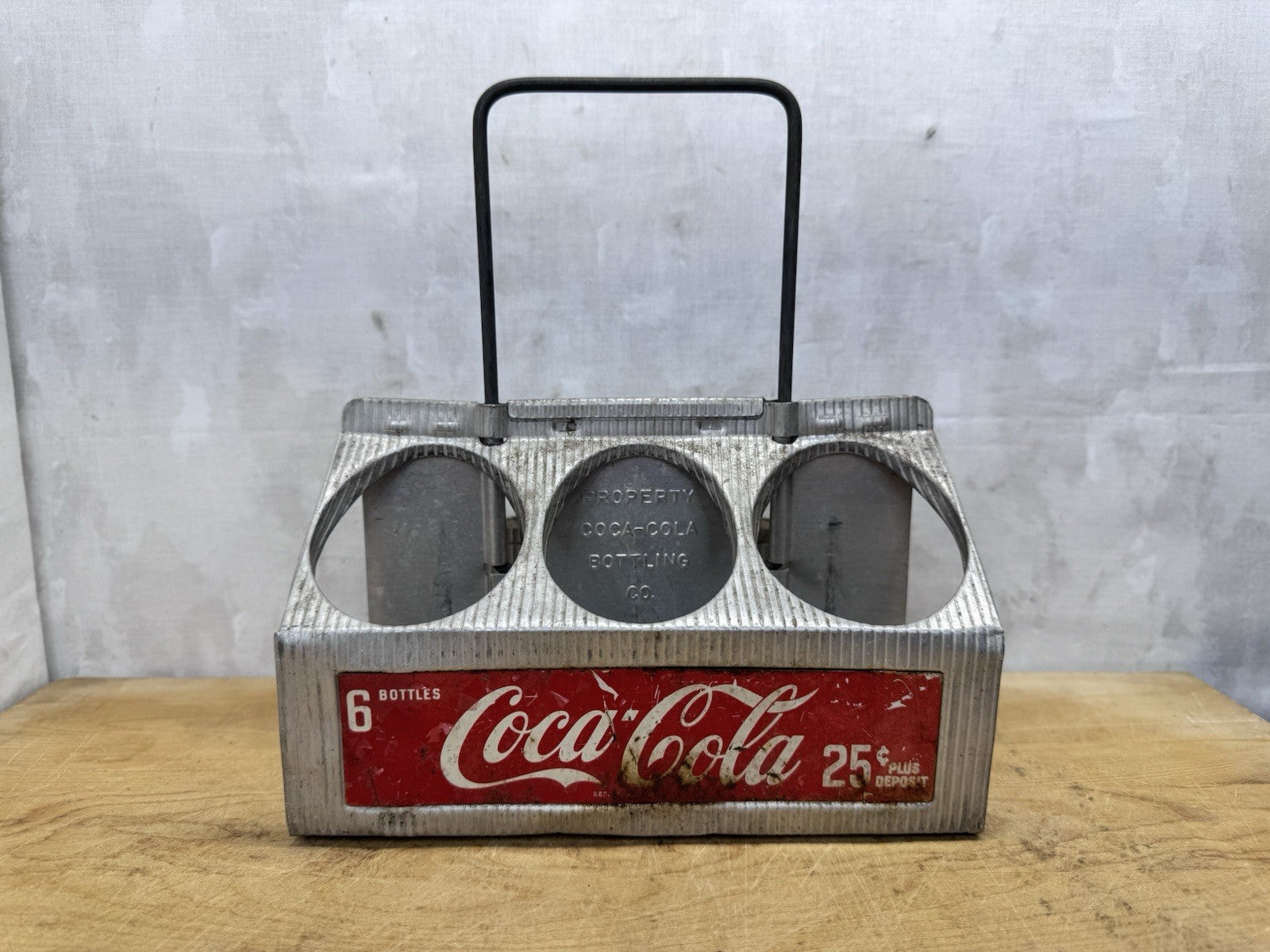 Coca Cola Metal Tin Carrier Vintage #1098