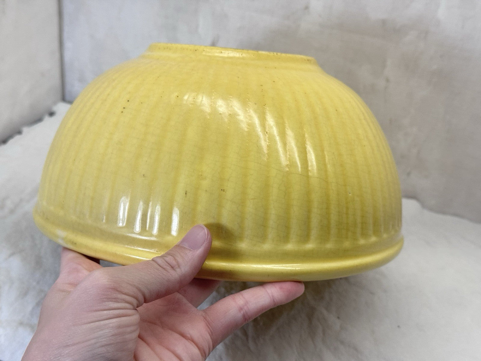 Red Wing Yellow Pottery Mixing Bowl Vintage  #S-1911