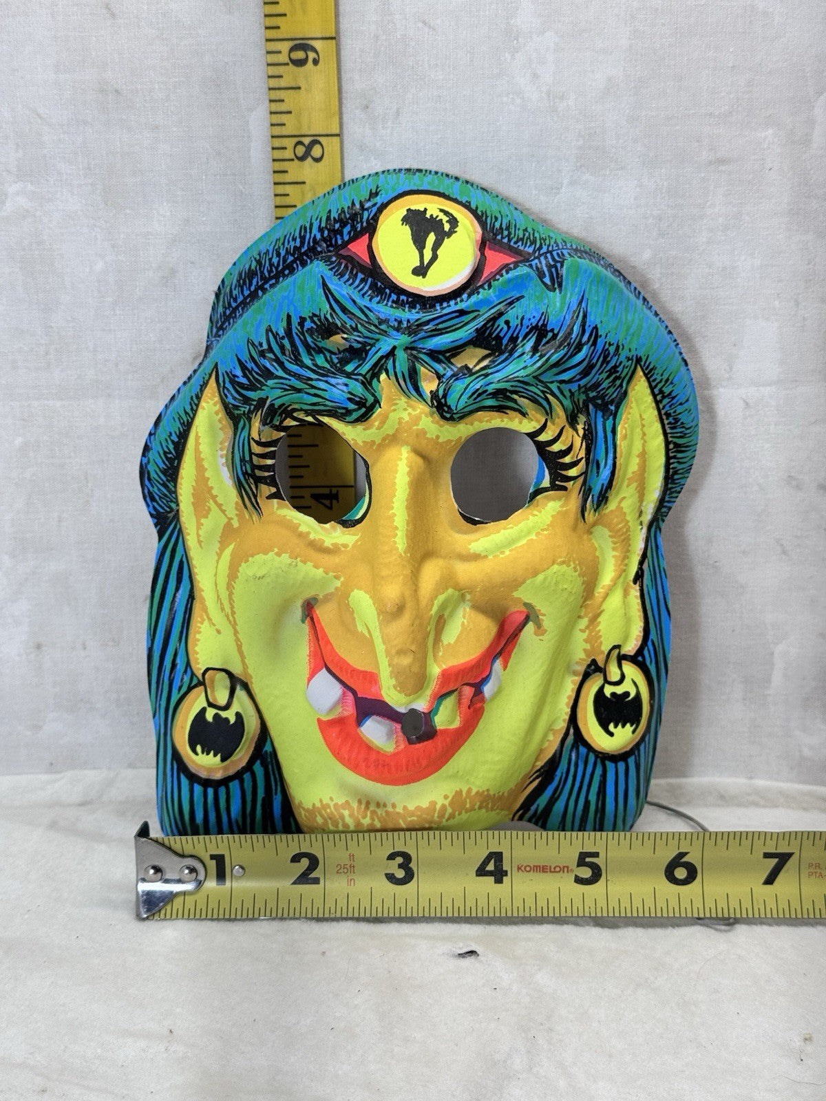 Vintage Glow Gypsy Witch Halloween Mask #S-1968