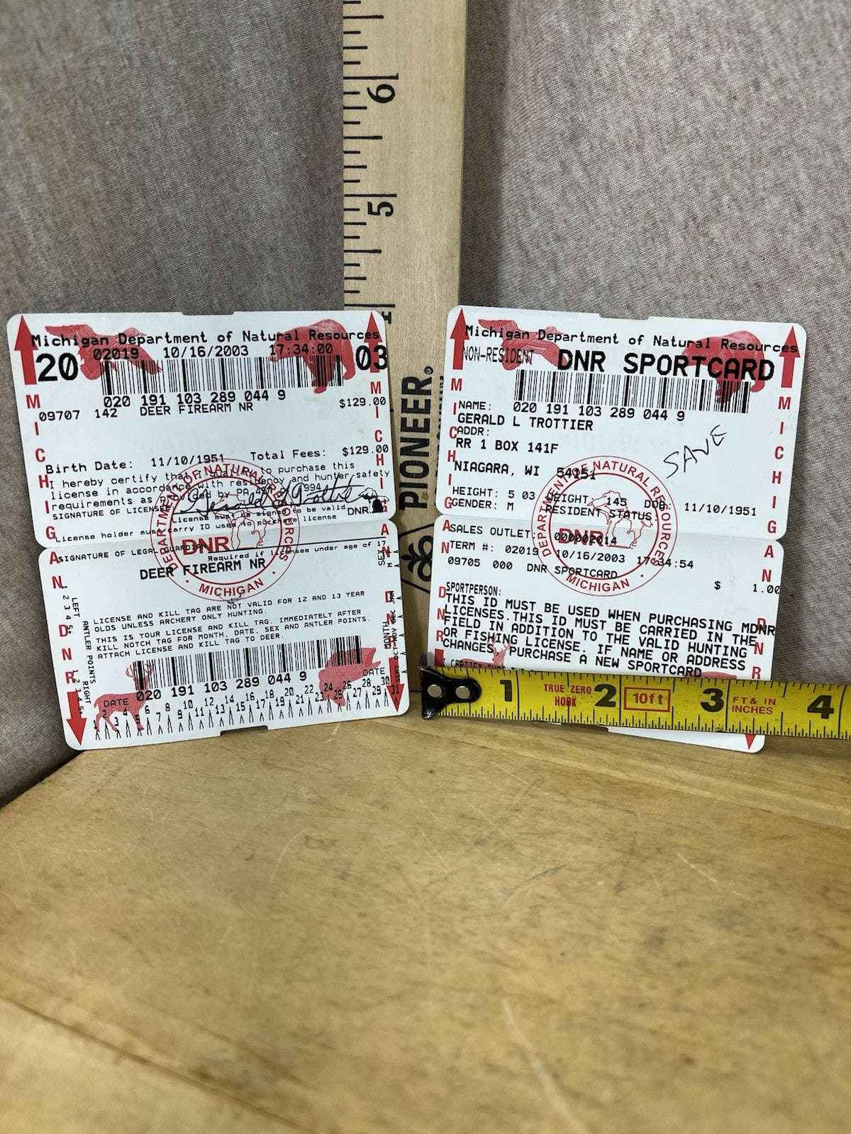 2 Michigan DNR Tags