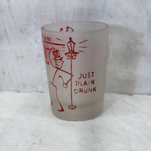 Just Plain Drunk Hazel Atlas Drinking Shot Glass Vintage