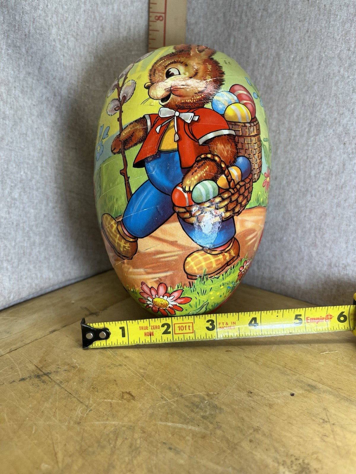 Vintage Paper Mache Easter Egg Candy Container West Germany