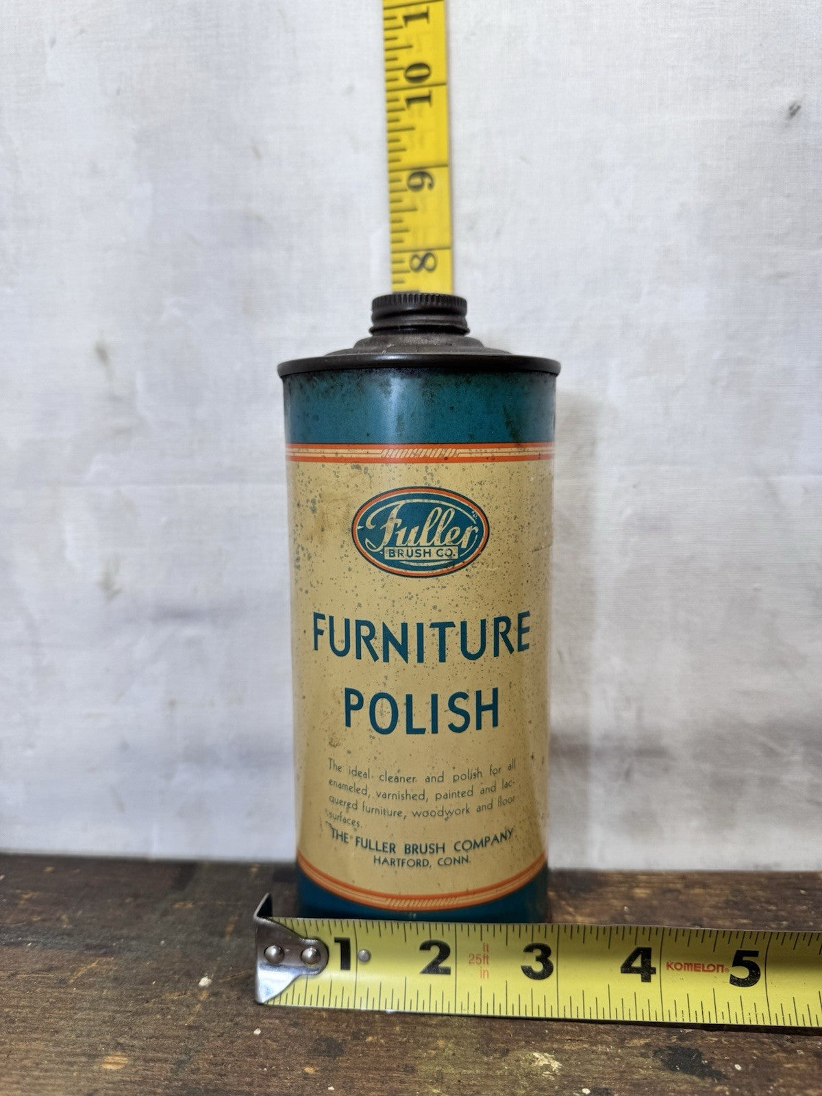 Fuller Furniture Polish Can Vtg #S-1777