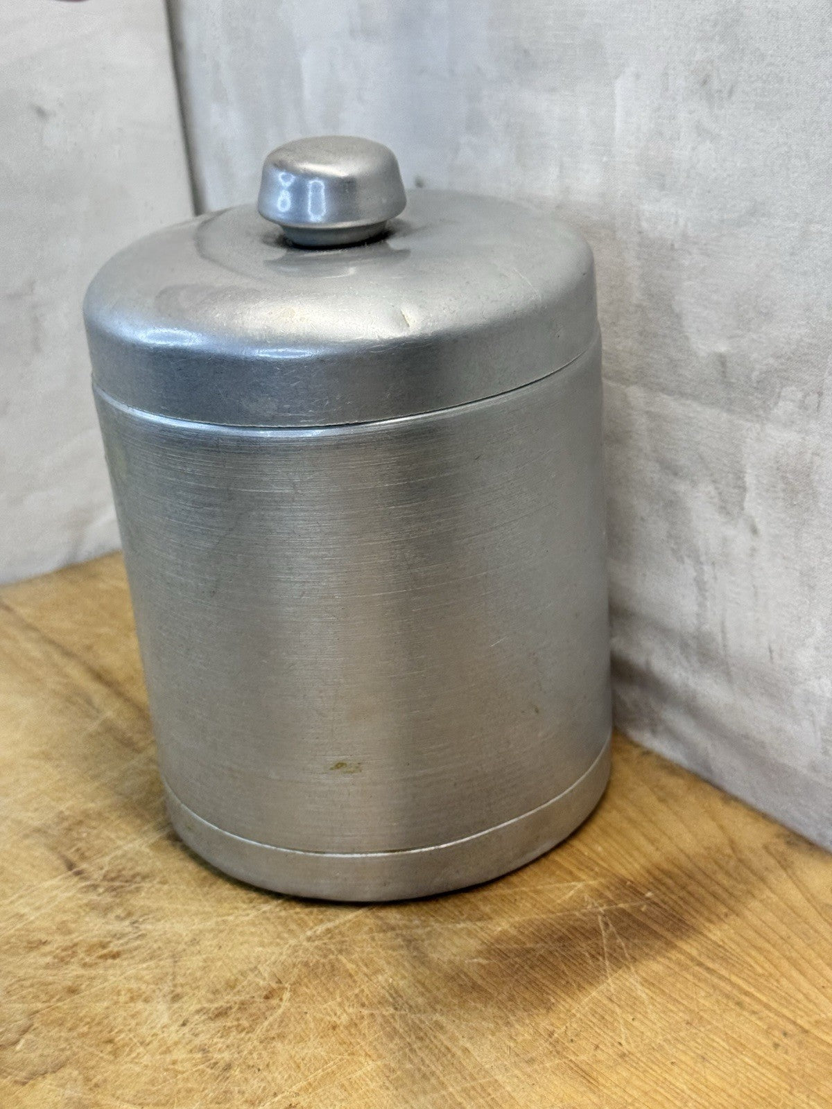 Heller Hostess Ware Coffee Silver Canister vtg #1291
