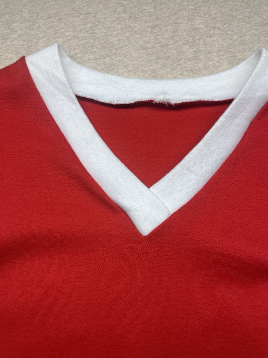 1970s Women’s Red White Blue Sleeveless Knit Shirt