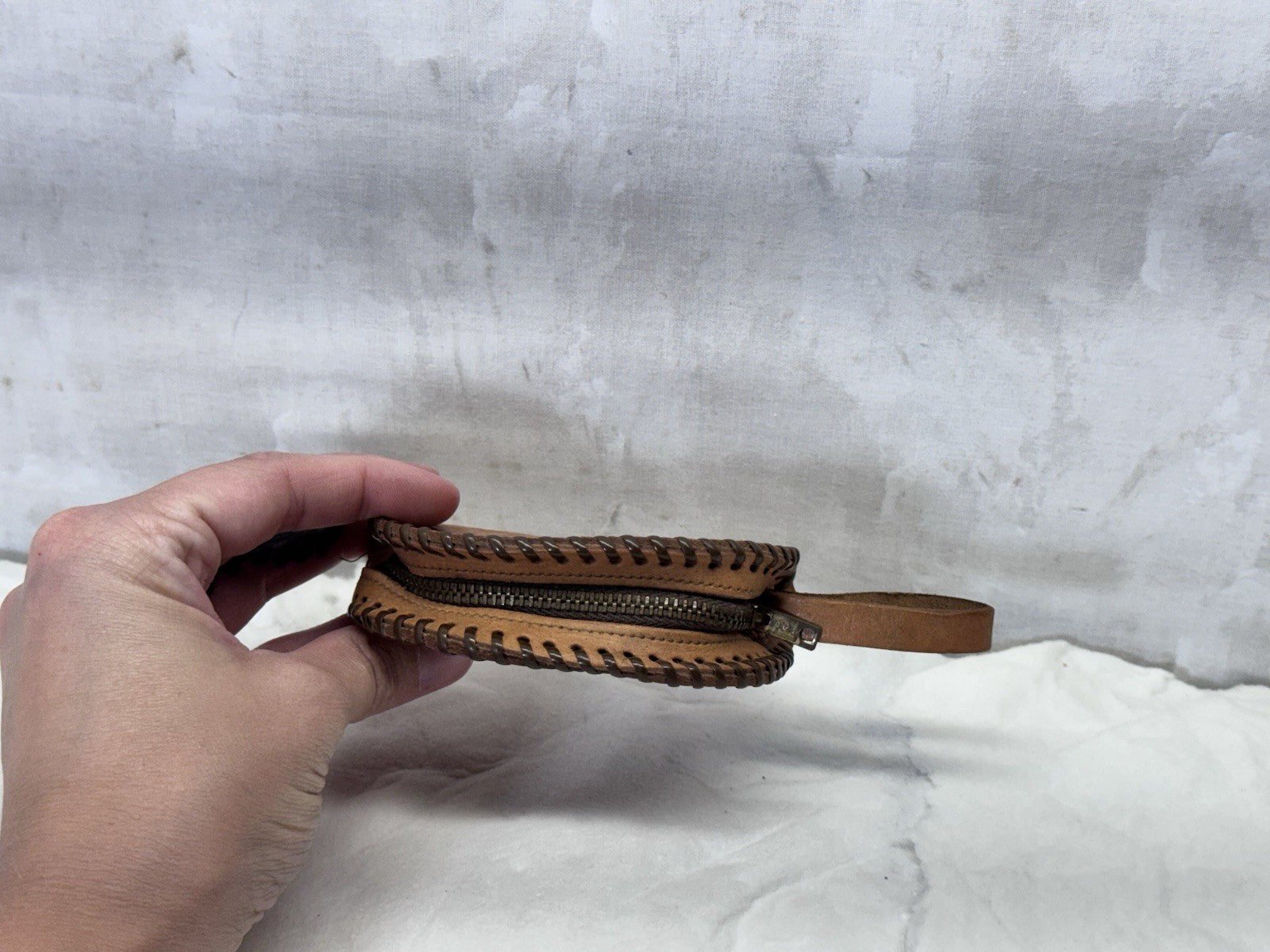 Leather Small Coin Purse Vintage #S-1821