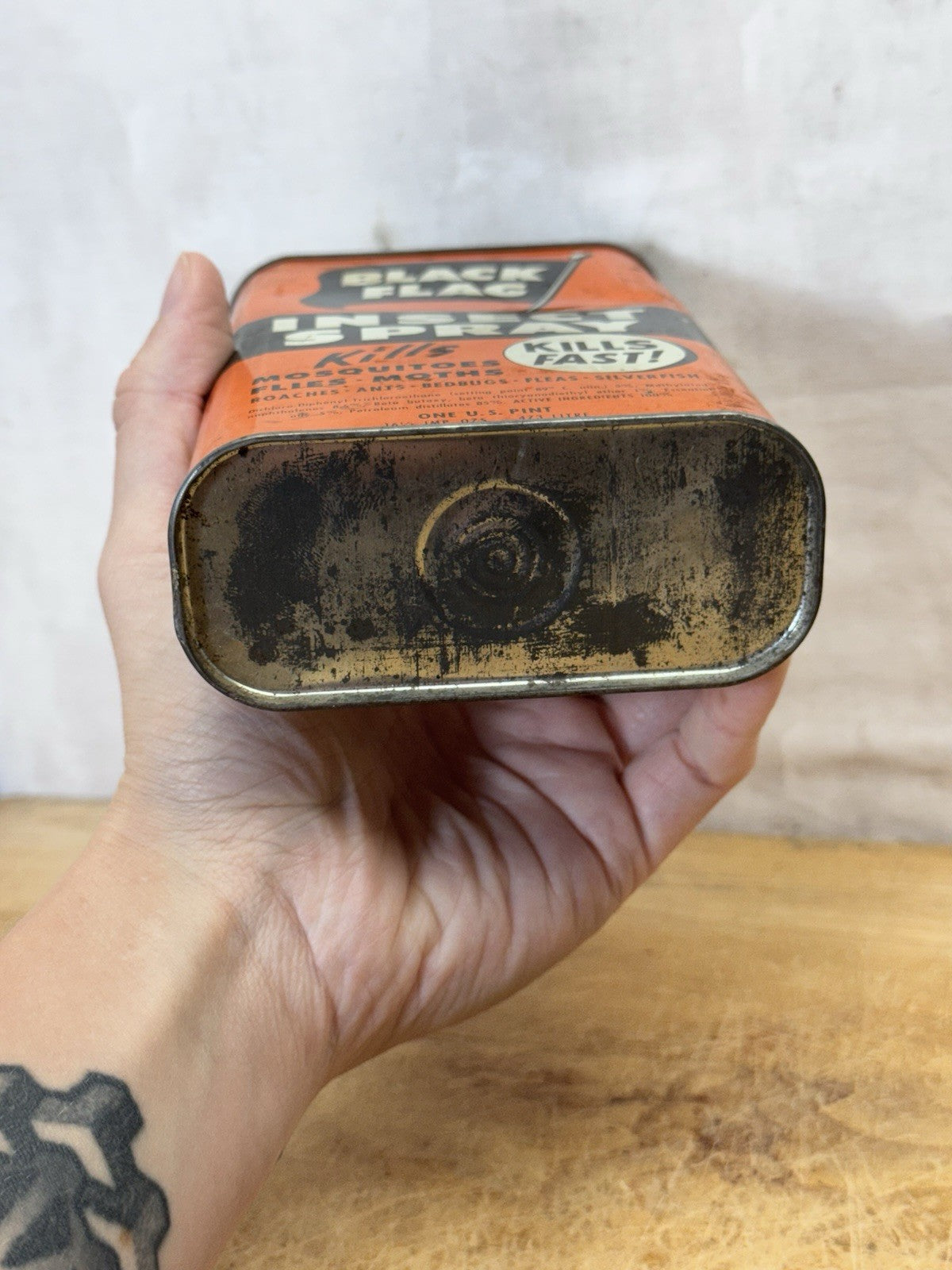 Vintage Black Flag Insect Spray Can #S-1808
