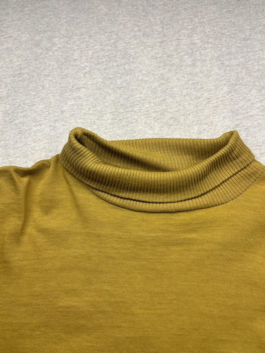 1960s, 70s Boys Gold Knit Turtleneck L Sleeve