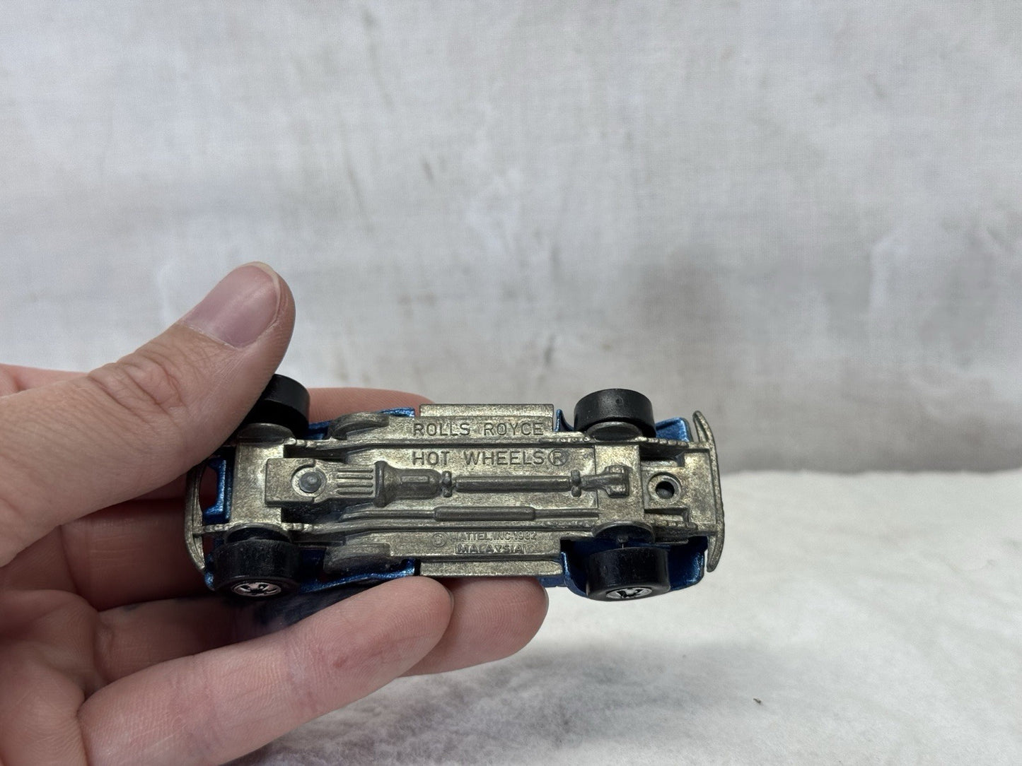 Vintage 1982 Hot Wheels Blue Rolls Royce Diecast Car Toy Malaysia #S-1817