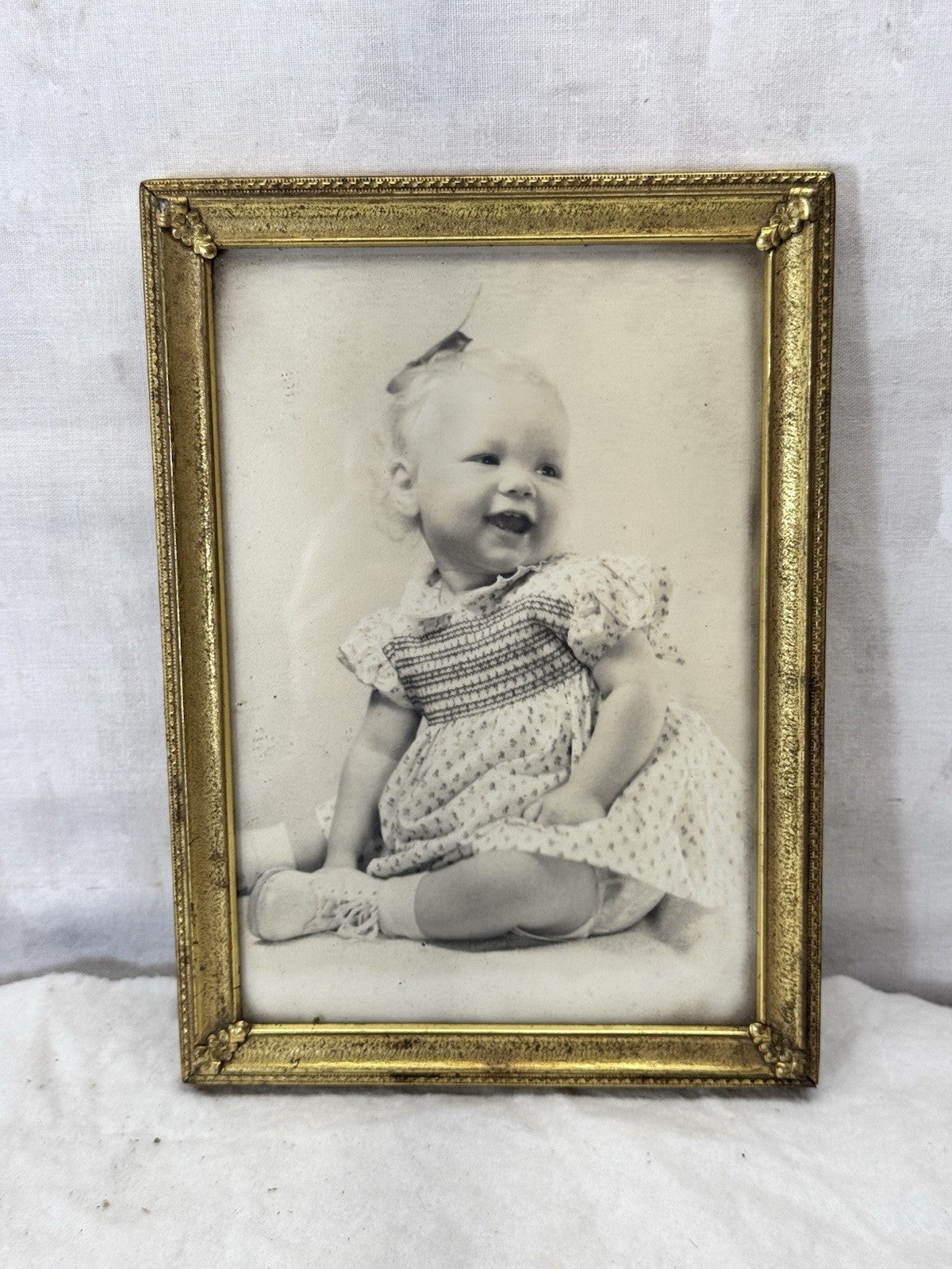 Vintage Black & White Photograph With Picture Frame