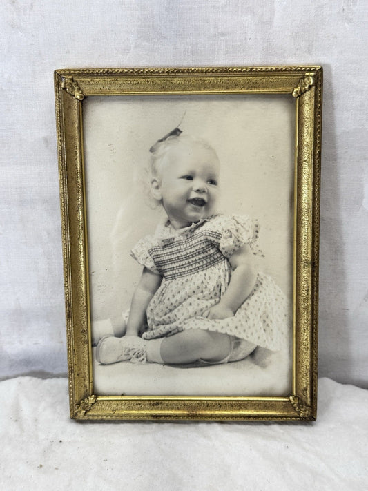 Vintage Black & White Photograph With Picture Frame