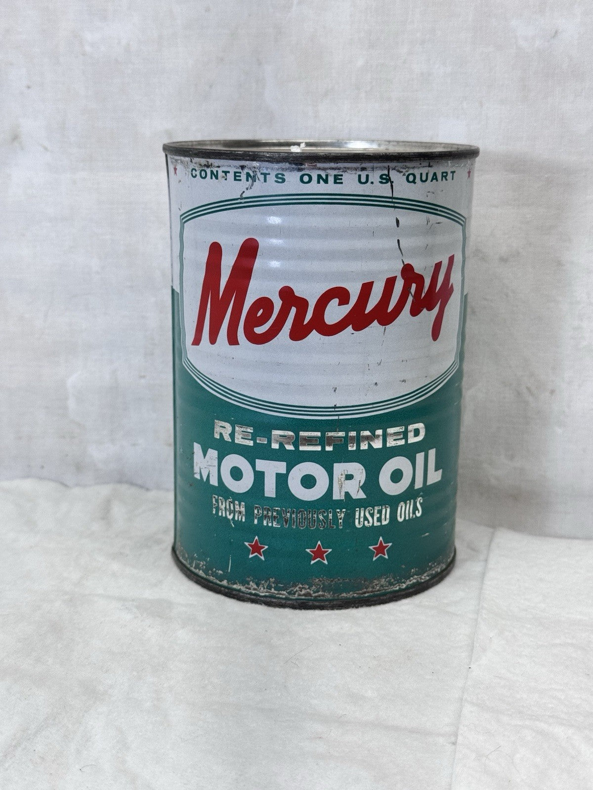 Mercury Re Refined Motor Oil Repurposed Can Bank Vintage