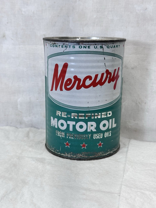 Mercury Re Refined Motor Oil Repurposed Can Bank Vintage