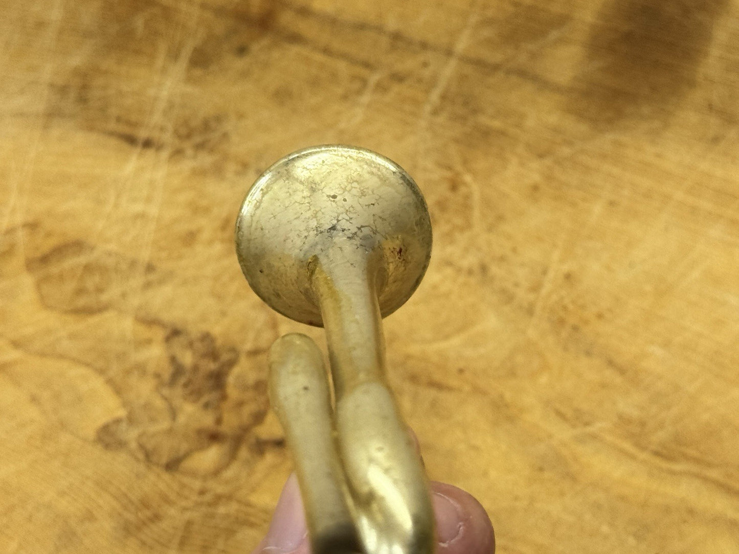 Hand Blown Antique Trumpet Ornament #1269