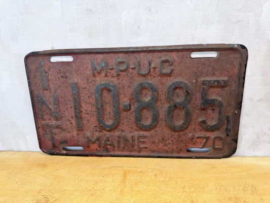 1970 Maine Public Utilities Commission License Plate #S-1703