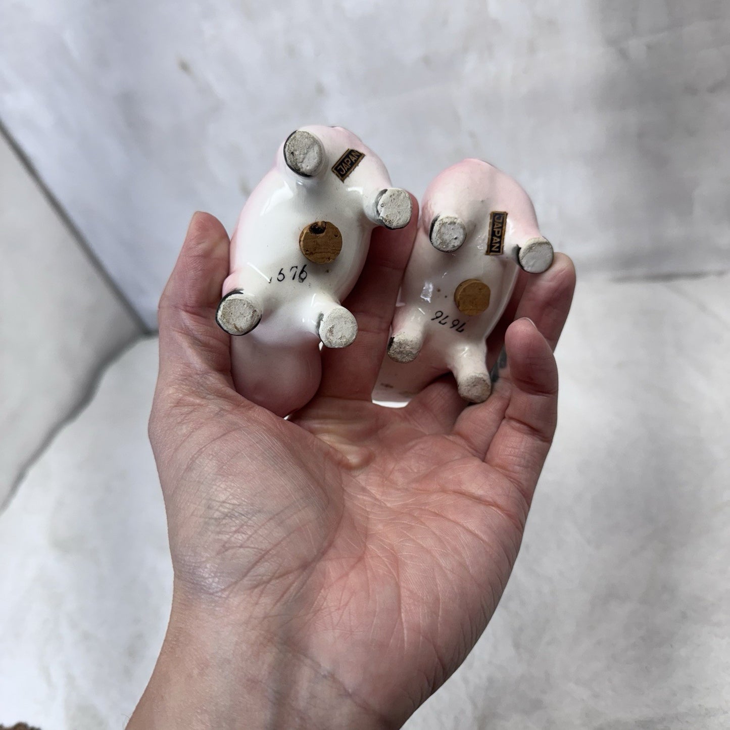 Pig Salt & Pepper Shakers Japan Vintage