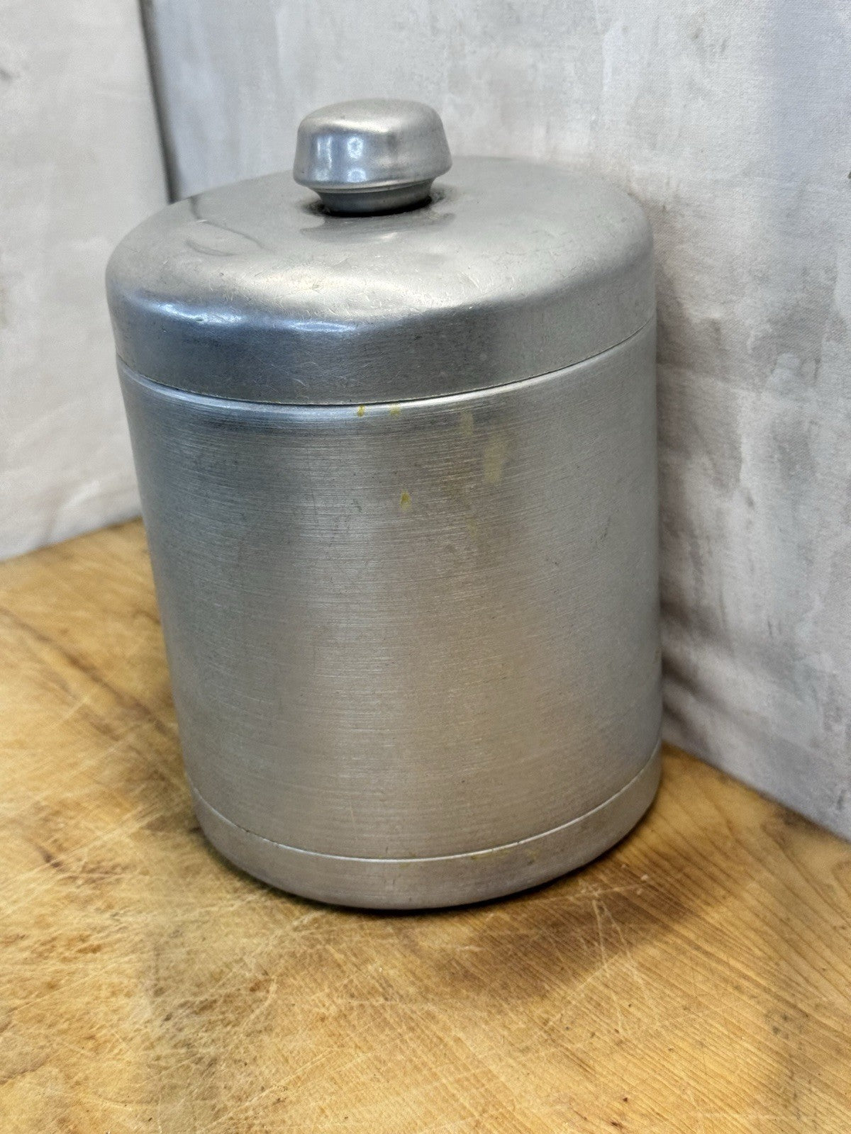 Heller Hostess Ware Coffee Silver Canister vtg #1291