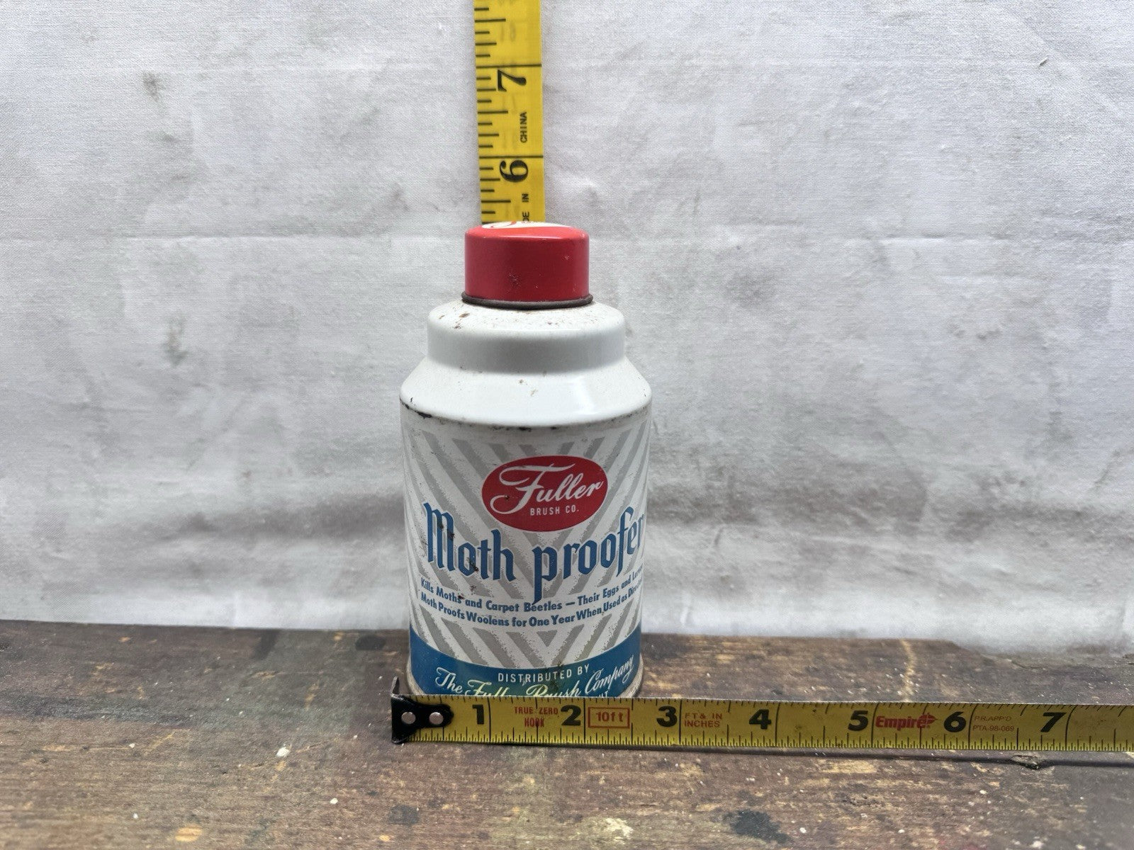 Moth Proofer Fuller Brush Co. Can Vtg #S-1561