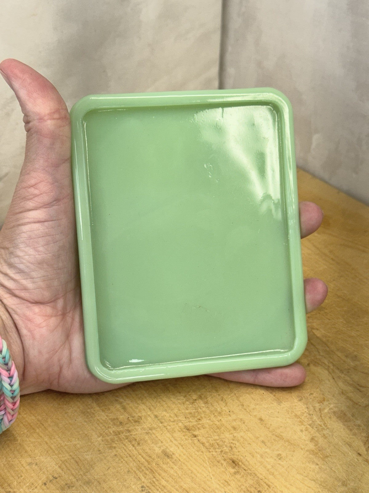 Jadeite Drippings Grease Container Antique Excellent Condition #1115