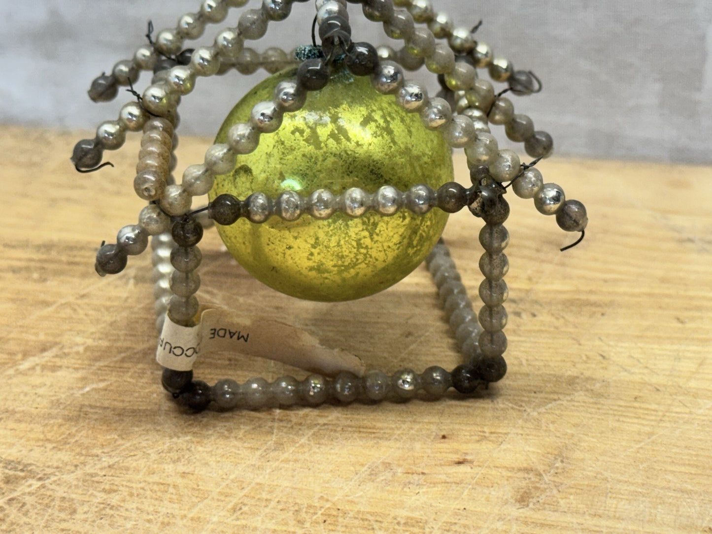 Occupied Japan Victorian House Glass Bead Ornament #1574
