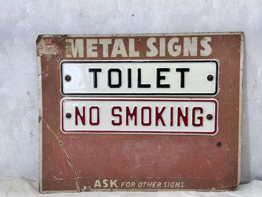 Salesman Metal Sign Display Cardboard Easel Back Vtg S-1781