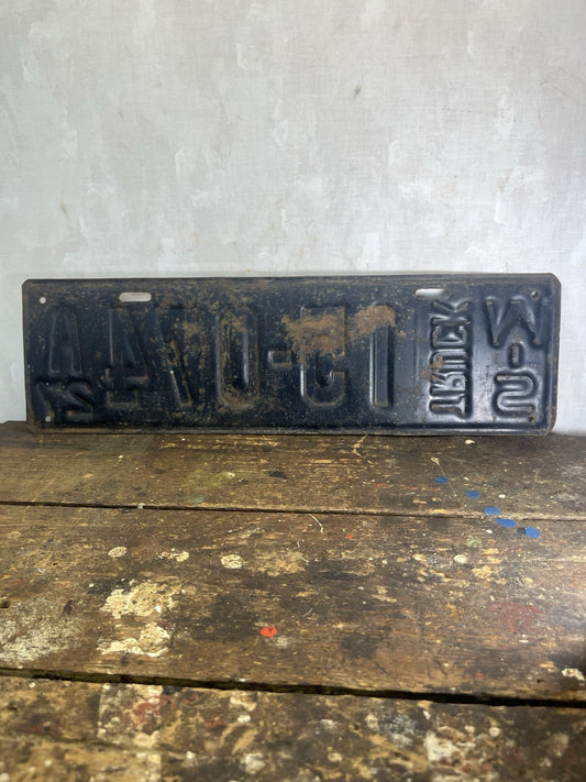 1927 Wisconsin Truck License Plate