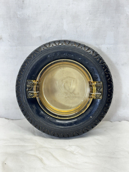 Firestone 1934 Amber Ashtray Advertising Vintage  #S-1851