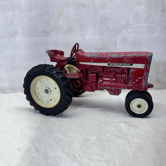 International Red Farm Tractor Metal Toy Vintage