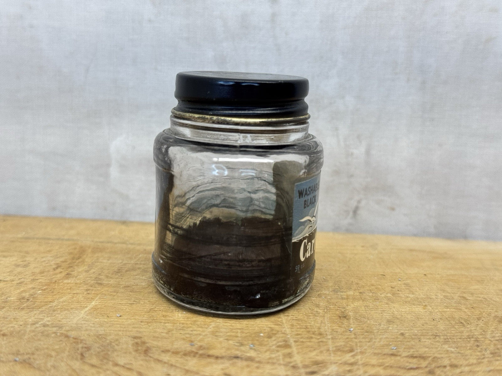Carters Black Ink Bottle Vtg #S-1619
