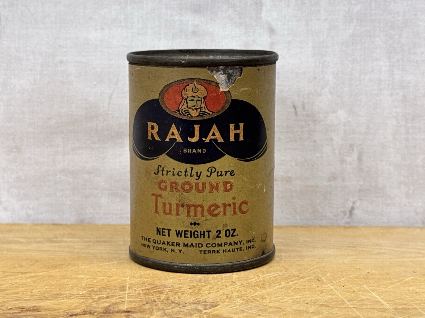 Rajah Brand Ground Turmeric Tin Vintage #1165