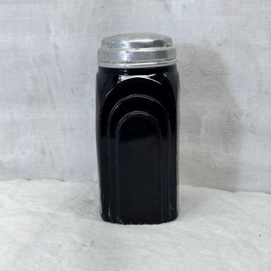 McKee Roman Arch Black Salt/Pepper Shaker Vintage
