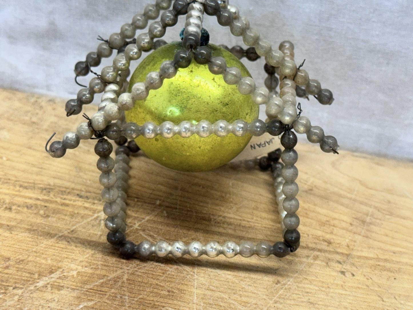 Occupied Japan Victorian House Glass Bead Ornament #1574