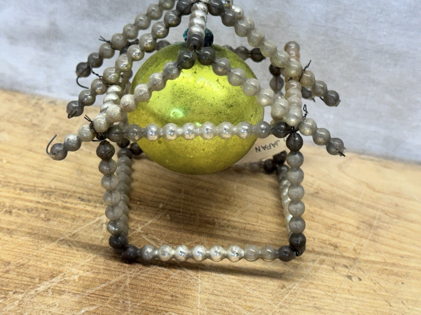Occupied Japan Victorian House Glass Bead Ornament #1574