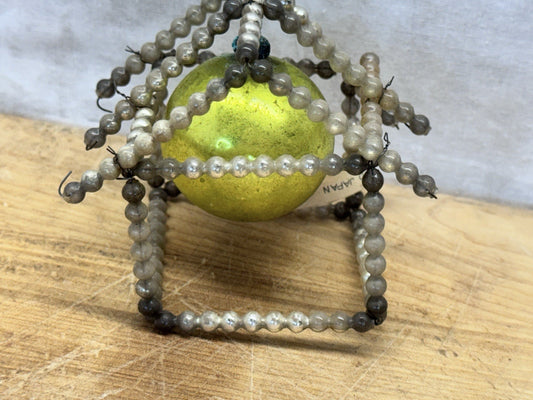 Occupied Japan Victorian House Glass Bead Ornament #1574