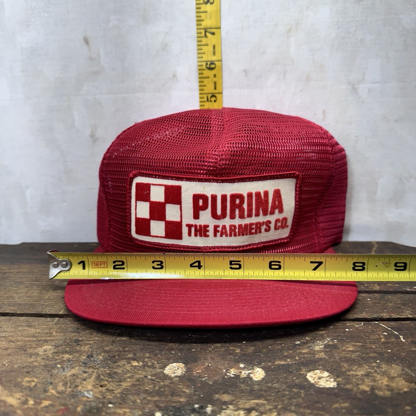 Purina The Farmers Co. Red SnapBack Truckers Hat Vintage