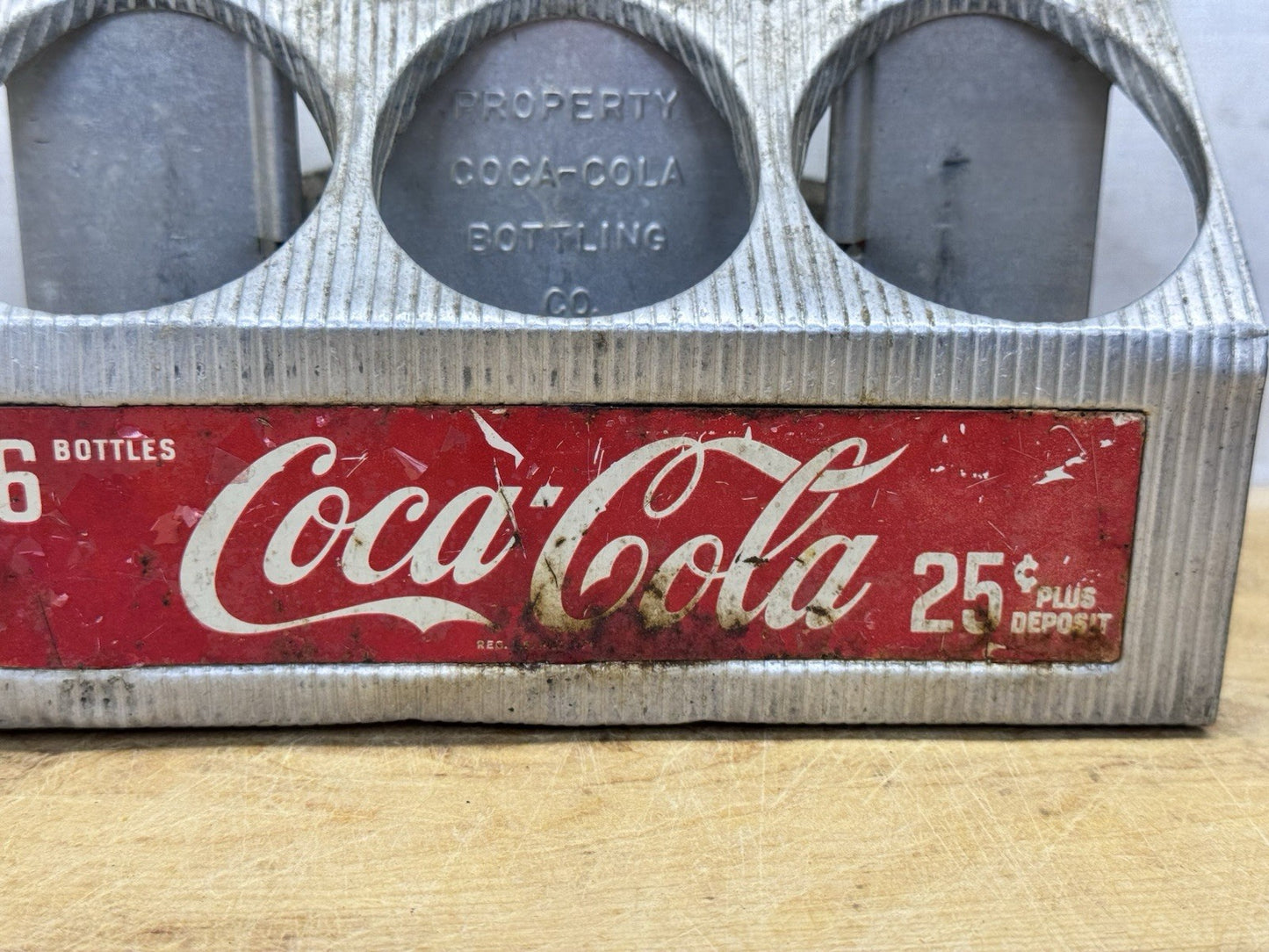 Coca Cola Metal Tin Carrier Vintage #1098